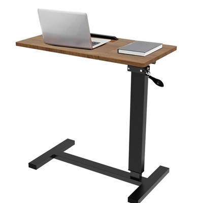 Artloge H-shaped Adjustable Overbed Bedside desk Laptop Table with Hidden Rolling Wheels