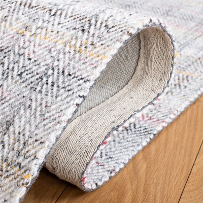 Marbella 6' x 6' Red and Ivory Synthetic Square Area Rug