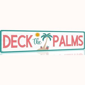 Lomsoe Funny Christmas Metal Signs Vintage Santa Print Art Poster Wall Decor For Kitchen Patio Yard Office Cafe Bar 4x16 Inch - 1 of 1