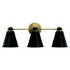 Capital Lighting Bradley 3 - Light Vanity in  Aged Brass, Black - 2 of 4