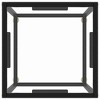 vidaXL Coffee Table Black Tempered Glass 15.7 x 15.7 x 19.7 in Modern - 3 of 4
