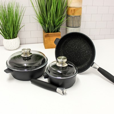 BergHOFF Essentials 5Pc Non-stick Hard Anodized Cookware Starter Set