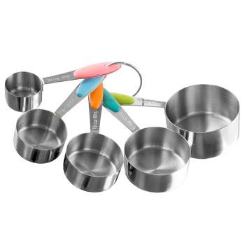 SEEK42 Measuring Spoons and Cups Set of 10 Pieces, Stainless Steel  Measuring Utensils with BPA-Free Silicone Grips,Metal Scale Tools for  Kitchen