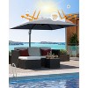 10' x 10' Heavy Duty Cantilever Patio Umbrella, Square Offset Aluminum Offset Sun Shade Outdoor Umbrella with 360-Degree Rotation for Backyard - 2 of 4