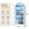 Fredees 5-Shelf Arch Bookcase with 3-Color LED Sensor Lights – Display Shelf for Study, Bedroom, or Living Room. - 2 of 4