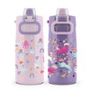 Ello 2pk Colby Kids' Stainless Steel 12oz Water Bottles Pink/Purple: Insulated Reusable Toddler Drinkware - 3 of 3
