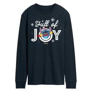 Men's - Lilo and Stitch - Full Of Joy Christmas Long Sleeve Graphic T-Shirt - 1 of 4