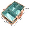 Bacati - Paisley Aqua/Coral Storage Caddy - 4 of 4