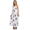 Clearlove Women Strapless Casual Loose Ruched Long Maxi Dress with Pockets - 4 of 4