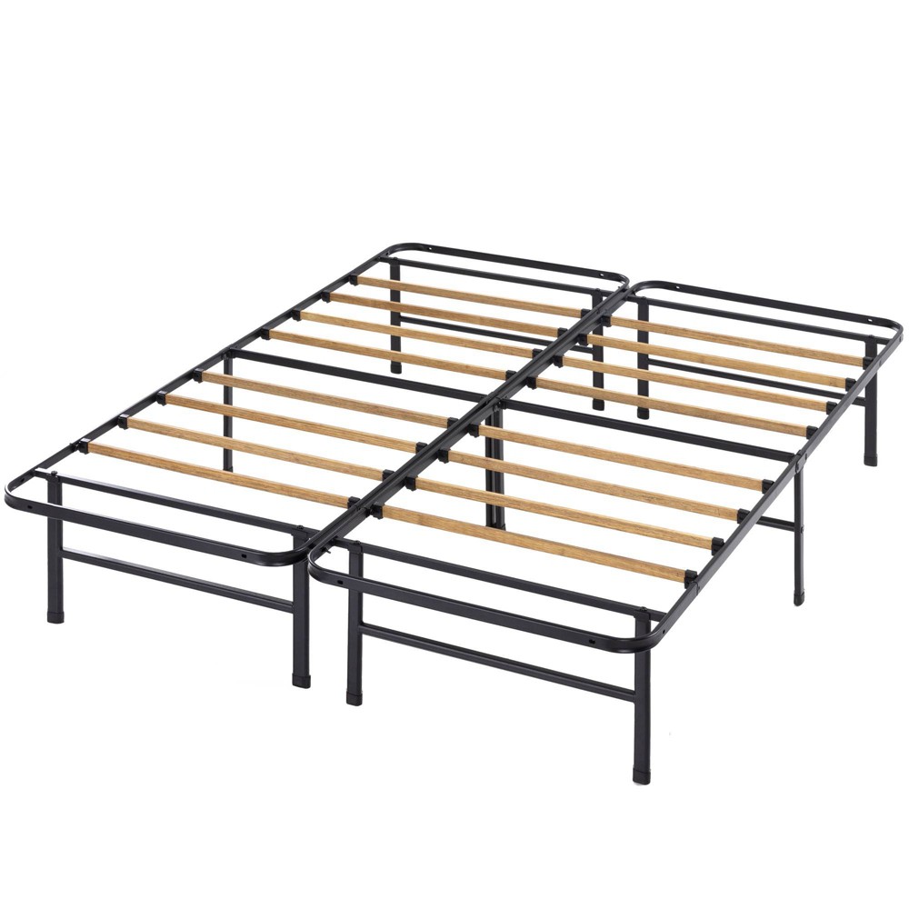 Photos - Bed Frame Zinus Full 14" SmartBase Essential Mattress Foundation Bed with Bamboo Slats Bla 