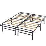 14" SmartBase Essential Mattress Foundation Bed with Bamboo Slats Black - Zinus