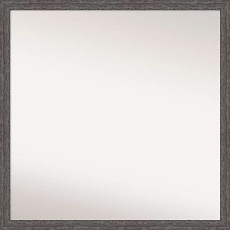 28&#34; x 28&#34; Non-Beveled Pinstripe Plank Gray Thin Wall Mirror - Amanti Art, 1 of 11