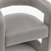 SEYNAR Modern Velvet E-Shaped Open Back Dining chair Set of 6 - 4 of 4