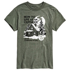 Men's - Instant Message - How To Live As An Outsider- Men's Short Sleeve Graphic T-Shirt Short Sleeve Graphic T-Shirt - 1 of 4
