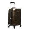 Anne Klein Signature 20" Metal Plate Logo Hardside Carry-On Printed Adult Hardside Fashion Rolling Luggage - 2 of 4