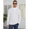 Mens Quarter Zip Up Sweaters Slim Fit Lightweight Mock Neck Pullover Casual Muscle Stretch Polo Sweaters - 3 of 4