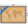 Trends International Antique World Map 2023 Framed Wall Poster Prints - 3 of 4