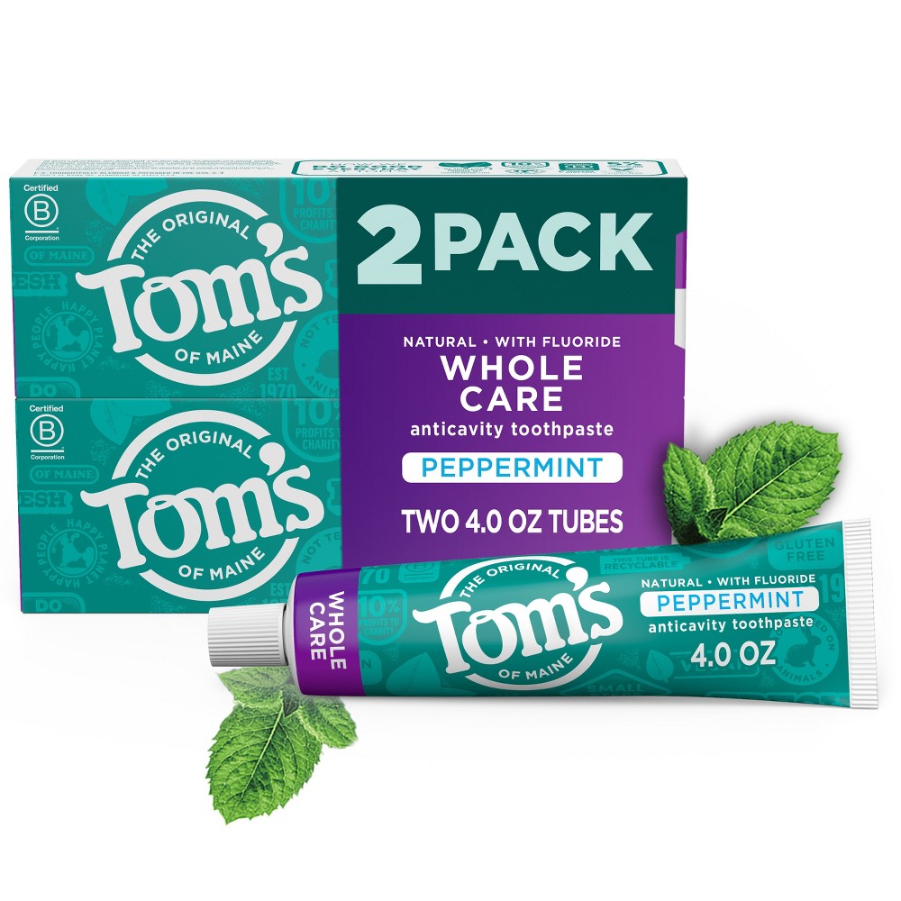 Photos - Toothpaste / Mouthwash Tom's of Maine Whole Care Peppermint Toothpaste 2pk/4oz