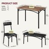 Dining Table Set for 4, Kitchen Table Set for 4 with Upholstered Bench and 2 Chairs, Kitchen Table and Chairs - 2 of 4