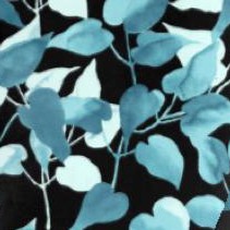 teal watercolor leaves