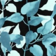 teal watercolor leaves