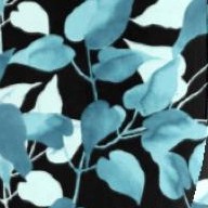 teal watercolor leaves