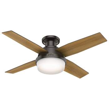  44" Dempsey Low Profile Ceiling Fan with Remote (Includes LED Light Bulb) - Hunter Fan