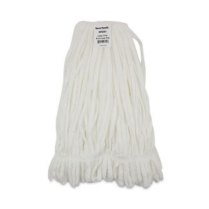 Boardwalk Mop Head, Looped, Enviro Clean With Tailband, Large, White, 12/Carton - 1 of 4