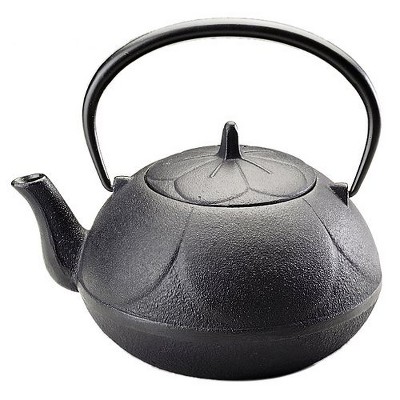 Joyce Chen Black Cast Iron Cherry Blossom Tetsubin, 28 Ounce