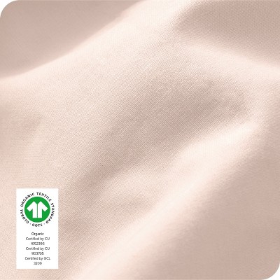 Dusty Pink Organic Cotton Percale Twin Fitted Sheet