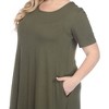 White Mark Plus Size Short Sleeve Midi Dress - 4 of 4