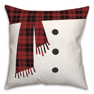 Creative Products Snowman Scarf and Buttons 16 x 16 Spun Poly Pillow - 1 of 3