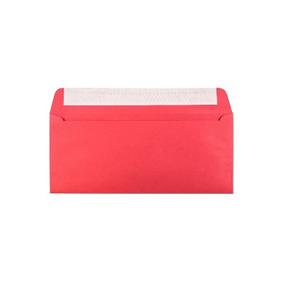 JAM Paper #10 Business Colored Envelopes w/Peel and Seal Closure 4.125x9.5 Red 11789
