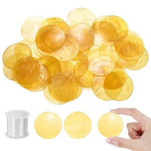 Unique Bargains Capiz Natural Shells DIY Craft Wind Chime 50 Pcs