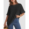 Oversized Tops for Women Summer T Shirts Workout Tees Short Sleeve Blouses Casual Tunic Tops - 2 of 4