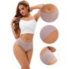 INSPIRE CHIC Breathable Underwear for Women's Lace Mid-Waisted Briefs, Available in Plus Size - 3 of 4