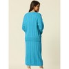 Seta T Womens' Winter Casual Crewneck Sweater Midi Skirts with Pockets Lounge Set Two Pieces - 4 of 4