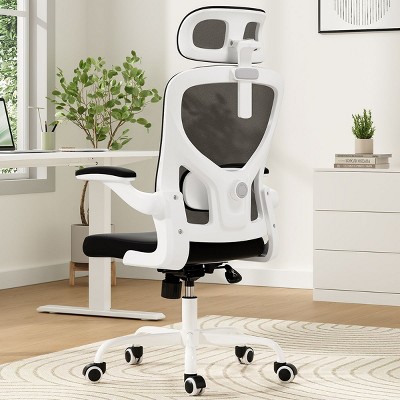 CAVINAS Task and Office Chairs with Adjustable Lumbar Support,Ergonomic Office Chairs with Flip-up Armrests,Computer Chair for Office