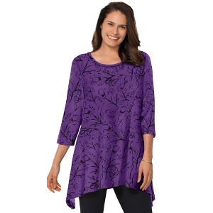 Woman Within Plus Size The High-Low Hem Tunic - 1 of 4