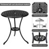 3 Piece Outdoor Bistro Set Table and Chairs Set of 2 Outdoor Patio Set Cast Aluminum Bistro for Garden Balcony,w/ 2 Chairs, Table - 3 of 4