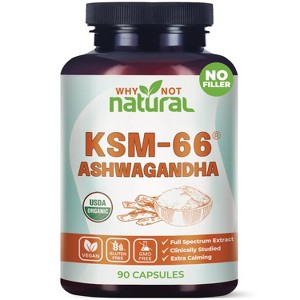 Why Not Natural Organic ashwagandha ksm 66 Supplements Capsules - ksm66 - 1 of 4