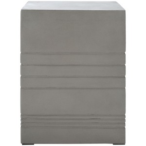 Deidara Concrete Accent Stool - Indoor/Outdoor - VNN1031 - Safavieh - 1 of 4