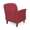 PAGED Modern Accent Chair, Fabric Barrel Club Chair with Wooden Legs, Living Room Reading Chair for Bedroom - 3 of 4