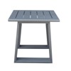 INFURNIC Patio End Tables Aluminum Square End Table with Weather-Resistant Construction for Outdoor Use, Pewter, 23"*23"*22" - 3 of 4