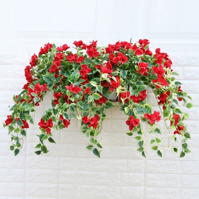 1pc/2pcs Bunch Artificial Hanging Flowers Fake Plants Bouquets For Patio Lawn Garden Decoration