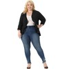 Agnes Orinda Women's Plus Size 3/4 Sleeve Open Front Ruffle Cropped Bolero Cardigans - 3 of 4