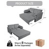 Queen Size Convertible Sleeper Sofa Bed with Casters, Compact Pull-Out Chenille Loveseat for Small Apartments or Offices–The Pop Home - 4 of 4