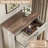 Nasitip 5-Drawer Dresser Farmhouse Storage Cabinet, 44''Tall Chest of Drawers,Large Storage Closet Organizers for LivingRoom, Entryway, Hallway - 2 of 4