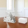 Unique Bargains Napkin Holder Hand Wash Only Christmas Tree Napkin Holder Stainless Steel Silver Tone 6.22"x2.56"x4.8" 1 Pc - 2 of 4