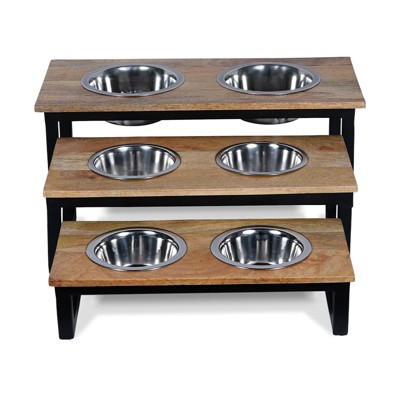 Mela Artisans Kombai Elevated Pet Feeder - Large